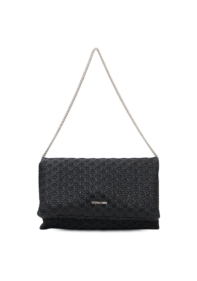 Us Polo Assn Us25687 Siyah Uspolo Assn Kadın Zincir Ve Deri Saplı Çapraz Çanta Clutch