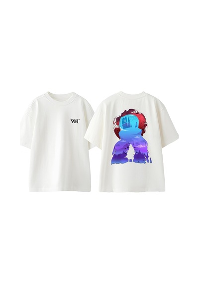 Thewert Uchiha Itachi 11 Tasarım Sırt Baskılı Pamuk Beyaz Oversize T-shirt