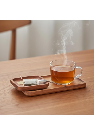 2'li Doğal Akasya Ahşap Dikdörtgen Servis Tabağı Ve Çerezlik Seti 12x9 Cm Ve 20x11 Cm Kahve Yanı Sunumluk, Sushi Ve Meze Tepsisi İkili Takım Diğer