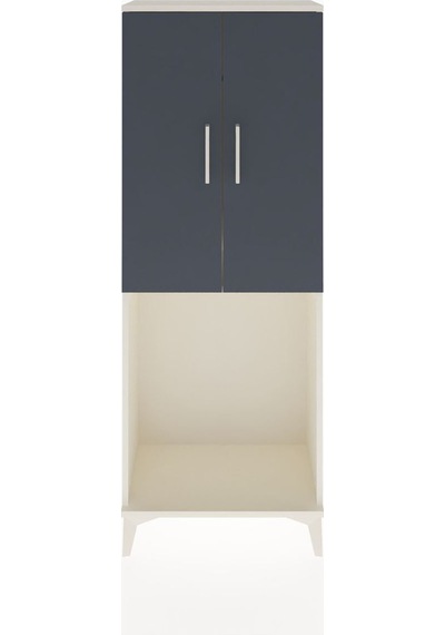 Arges Dolap Tek Raflı 2 Kapaklı Tek Askılı 60x30x163 Aytaşı-antrasit Aytası