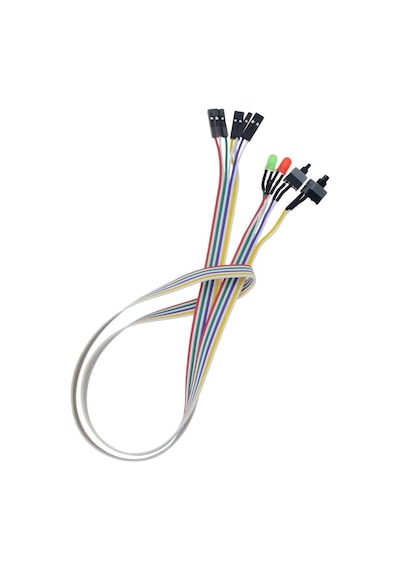 5064 Ana Kart Power Kablosu Led Işıklı Reset Açma Kapama Butonu Kablosu On Off Switch