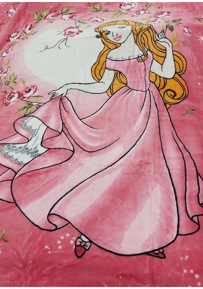 Aksu -prenses Gül- Tek Kişilik Çocuk Battaniye 155x215 Pembe