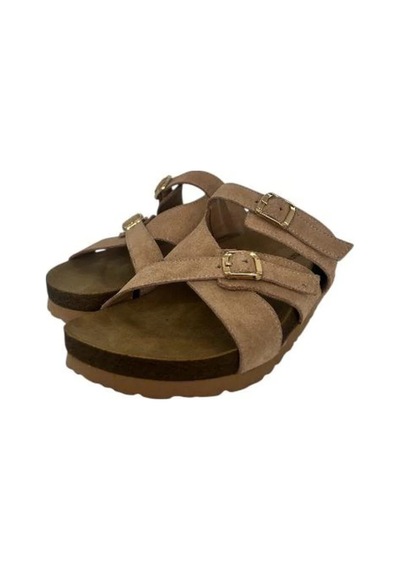Kemal Tanca 862 M-680 Kadın Hakiki Deri Terlik Vizon