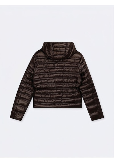 LTB Regular Fit Şişme Kapüşonlu Kahverengi Mont