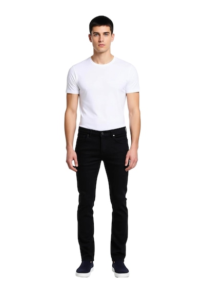 Ersefa Erkek Açık Comfort Denim Dar Paça Pantolon Fonksiyonel Dayanıklı siyah