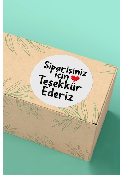 Siparişiniz İçin Teşekkür Ederiz Sticker 3x3cm St2365 Çok Renkli