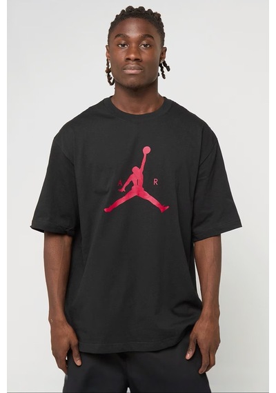 Nike Jordan Jumpman Ss Hbr Mens Tee Grafik Baskılı Pamuklu Erkek Tişört Siyah
