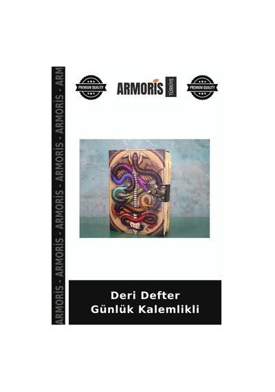Deri Defter Günlük Kalemlikli Çok Renkli