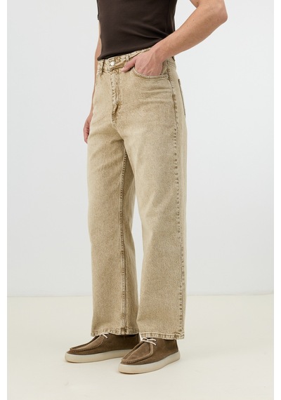 Antioch Relax Fit Erkek Jean Bej