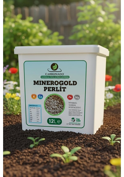 Tr Minerogold Perlit 12 Litre Yüksek Hacimli Doğal Toprak Düzenleyici Organik Tarım İçin 0,250