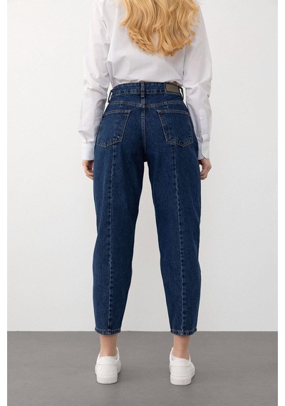 Olcay Yüksek Bel Carrot Fit Jean Pantolon Koyu Mavi 7573