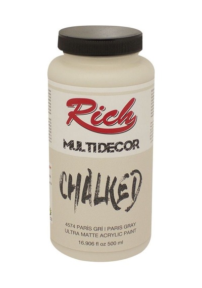 Rich Multi Decor Chalked Akrilik Boya 500Ml. 4574 Paris Gri
