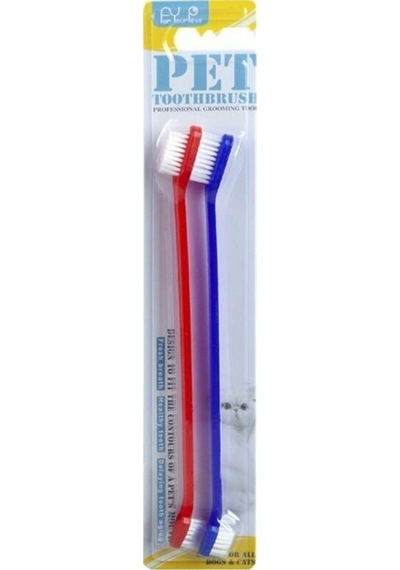 Orijin Pet Köpek Uzun Diş Fırçası 2'li Set