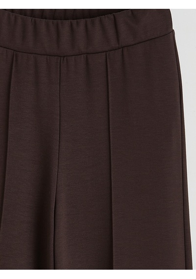 Lcw Modest Kahverengi Beli Lastikli Geniş Paça Kadın Eşofman Altı