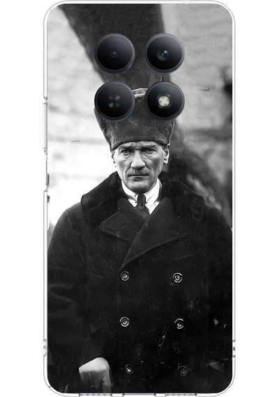 Redmi Note 15 4g Uyumlu Mustafa Kemal Atatürk Portre Baskılı Silikon Kılıf Renkli