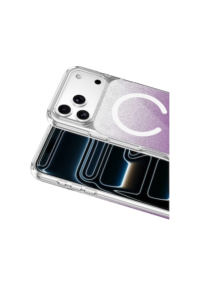 Onegif Apple iPhone Uyumlu 17 Pro Max Sora Simli Magsafe Kapak - Mor Kod: 8079