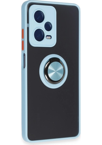 Uryport Xiaomi Redmi Note 12 5g Kılıf Montreal Yüzüklü Silikon Kapak - Buz Mavi