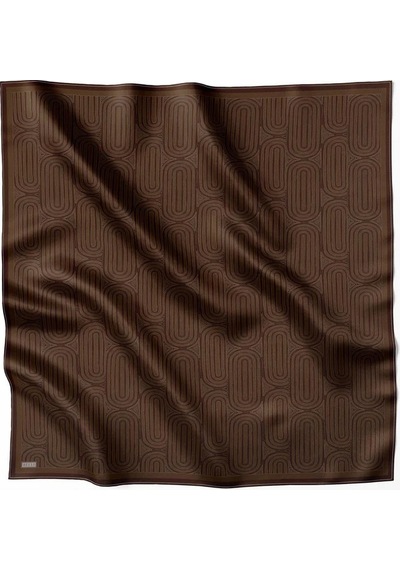 Belli İpek Twill Eşarp 4209d01 Acı Kahve