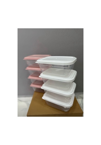4 Lü Saklama Kabı Plastik 2 Litre Beyaz