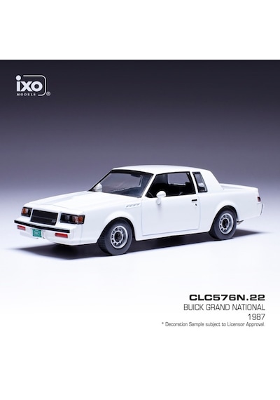 1:43 Ölçek Ixo 1987 Buick Grand National Diecast Metal Minyatür Model Araba 10cm