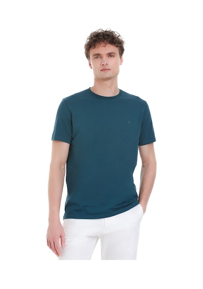 Hatemoğlu İndigo Regular Fit Bisiklet Yaka Pamuklu Tişört 1996537 Indigo-02