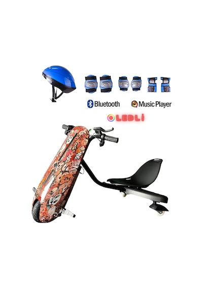 Citymate Drift Car Elektrikli Kaykay Bluetooth Dirift Kar Hoverboard Scooter + Koruma Ekipmanı D34