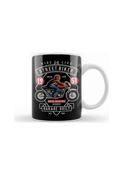Streetbiker Custom Motorcycle Kupa Bardak Porselen Karışık