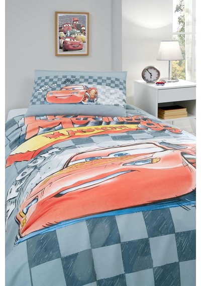 Özdilek Cars Mcqueen Speed Tek Kişilik Disney Lisanslı Lastikli Çocuk Nevresim Takımı Çok Renkli