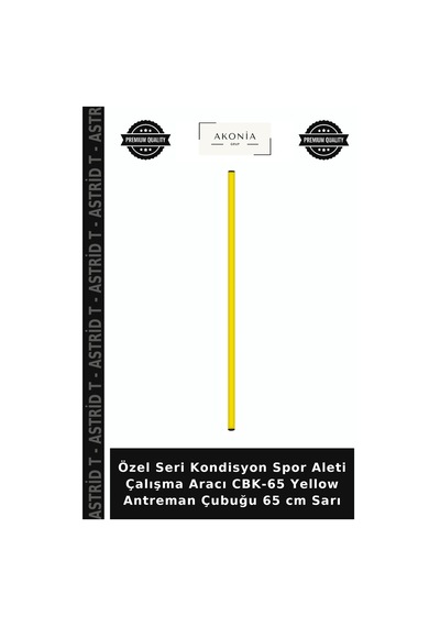 Özel Seri Kondisyon Spor Aleti Çalışma Aracı Cbk-65 Yellow Antreman Çubuğu 65 Cm Sarı