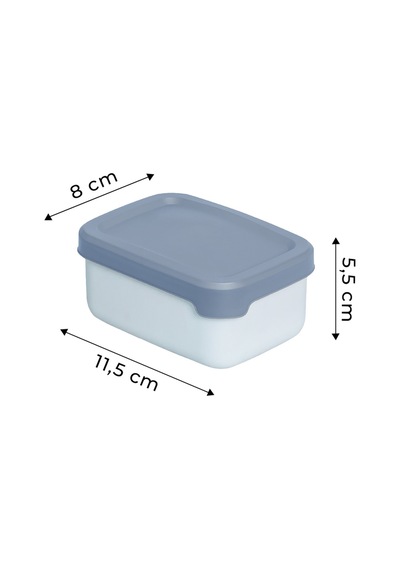 8 Li Dikdörtgen Saklama Kabı Seti 0,43ml-0,83ml-1.6l-2.6l Mikrodalga Ve Dondurucu Uyumlu Mavi