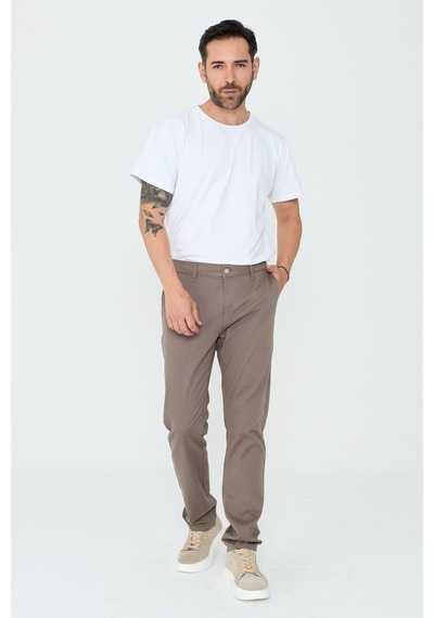 Vizon Regular Fit Erkek Chino Pantolon VİZON