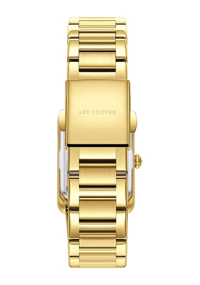 Lee Cooper Lc08083.150 Romen Rakanmlı Dikdörtgen Kadran Metal Kordon Metal Kasa 3 Atm Suya Dayanıklı Altın Renk Kadın Kol Saati Altın
