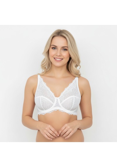 Bonbon Kadın Dantelli Toparlayacı Beyaz Renk 5'li Paket Sütyen Bb2145 Beyaz