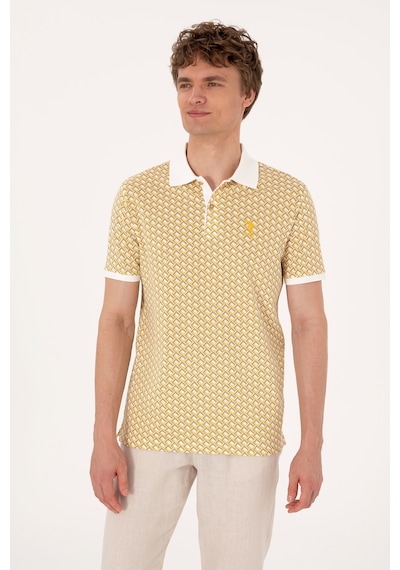 U.S. Polo Assn. Erkek Regular Fit Açık Haki Polo Yaka Tişört 50311937-VR183