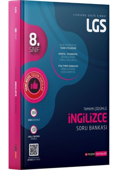 8.Sınıf LGS İngilizce Soru Bankası- Pegem Akademi Yayıncılık