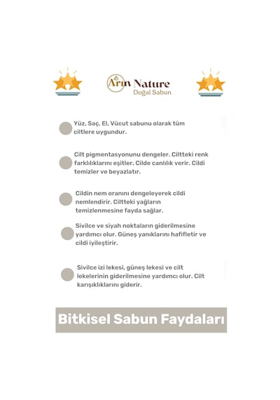 Sabun %100 Doğal Güzel Kokulu El Yüz Saç Cilt Vücut Orijinal Çörek Otlu Sabunu 120g - 5 Adet Karışık