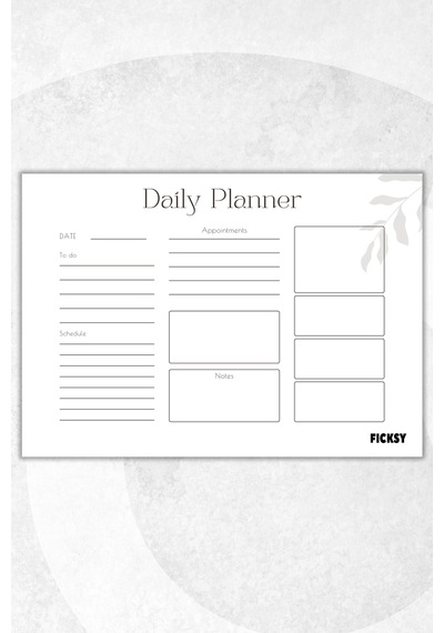 Günlük Planlayıcı - A4 Ebat Yapılacaklar - 30 Yaprak - Daily Planner - 0752 Çok Renkli