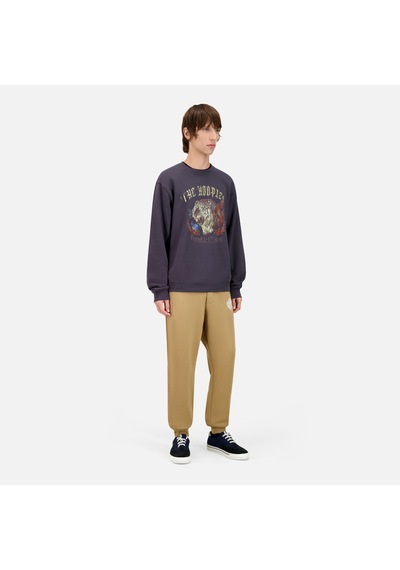 The Kooples Erkek Baskılı Bisiklet Yaka Gri Sweatshırt