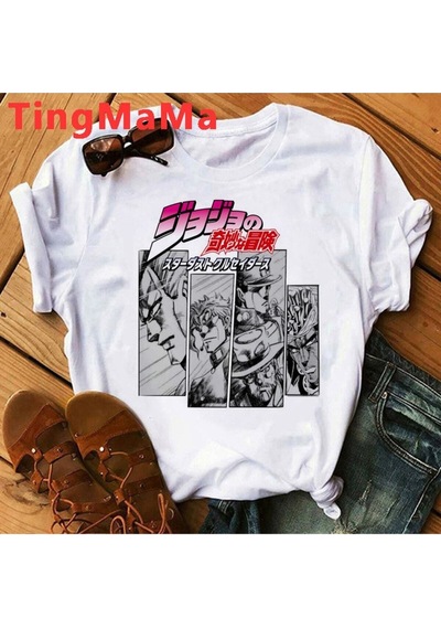 Noıssey Kırmızı Etiket Gala Jojo Bizarre Adventure T-shirt Model7 17297 Beyaz