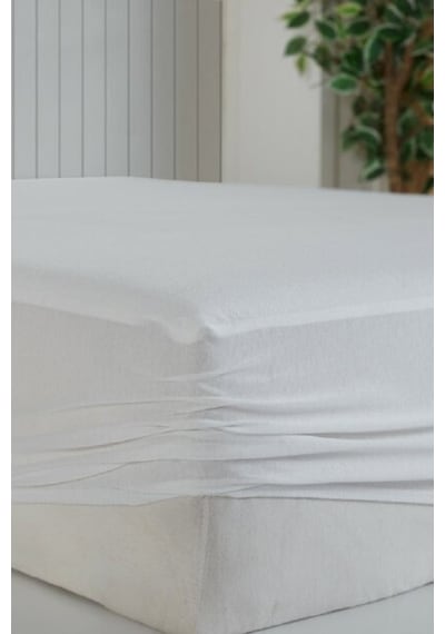 Altın Karma Fitted Çift Kişilik Sıvı Geçirmez 160x200+30 Cm Micro Mebranlı Yatak Alezi Beyaz