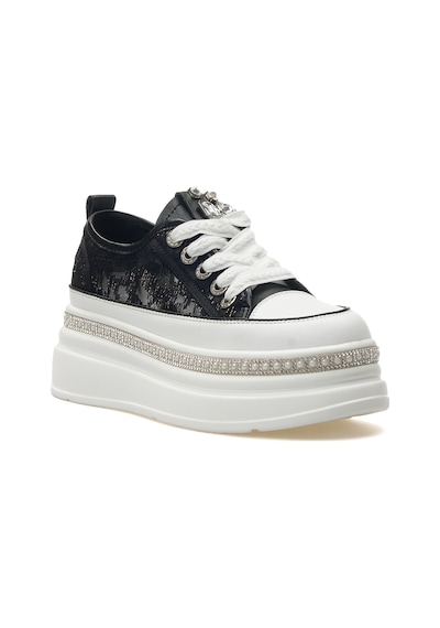 Guja Kadın Taş Detaylı Sneaker Günlük Ayakkabı 25y 25y423-3 Z Siyah Siyah