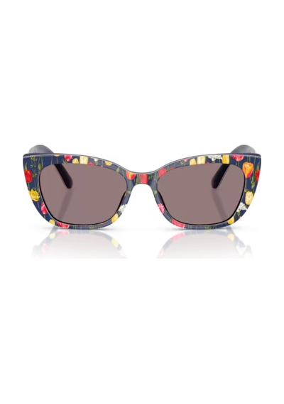 Dolce Gabbana Dx 4427 34357n 49 Çocuk Cat Eye Çok Renkli Kemik Güneş Gözlüğü Çok Renkli