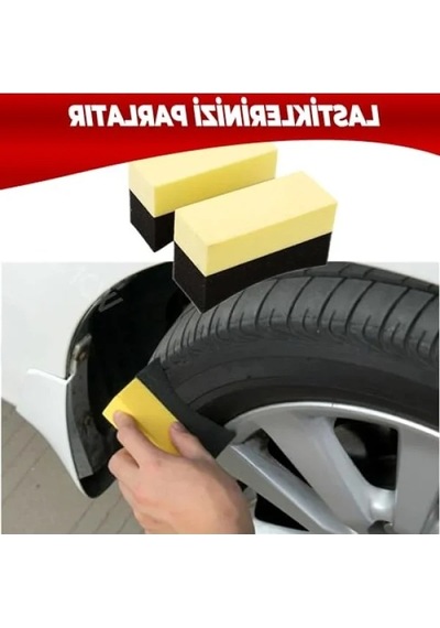 2'li U Şeklinde Araba Lastik Parlatıcı Sünger