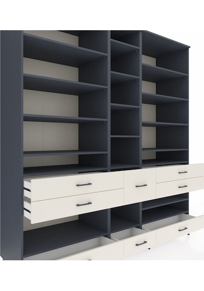 Kronos Dolap 19 Raflı 8 Çekmeceli 220x59x243 Antrasit-antrasit/aytaşı Antrasıt/aytası Kronos Dolap 19 Raflı 8 Çekmeceli 220x59x243 Antrasit-antrasit/aytaşı Antrasıt/aytası