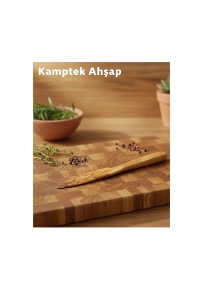 Kamptek Ahşap Bıçak 19 Cm Kahvaltı Doğal Ürün Uzun Ömürlü Dayanıklı Ahşap