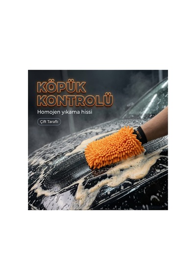 Mikrofiber Çift Taraflı Oto Yıkama Eldiveni Çizmez Yüksek Köpük Tutucu Schön Weiter