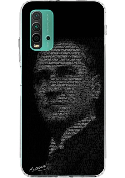 Redmi 9t-poco M3 Uyumlu Gençliğe Hitabe Yazılı Atatürk Silüeti Baskılı Silikon Kılıf Renkli