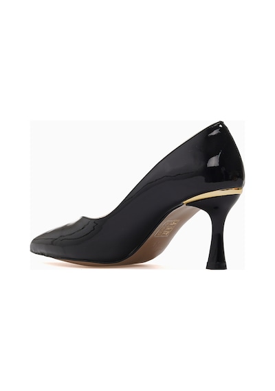 Kuum Kadın Stiletto Ayakkabı 26y K145-26218 Siyah Rugan