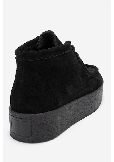 Luvishoes Luvi Shoes Melıa Siyah Süet Hakiki Deri Kadın Bilekte Bot Siyah