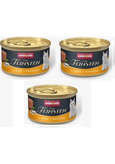 Animonda Vom Feinsten Tavuklu Ve Tavşanlı Yetişkin Kedi Konsevesi 85 G X 3 Adet